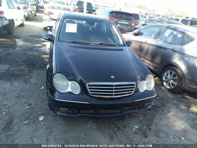 WDBRF52H46F780868 - 2006 MERCEDES-BENZ C GENERATION 2006 230 BLACK photo 6