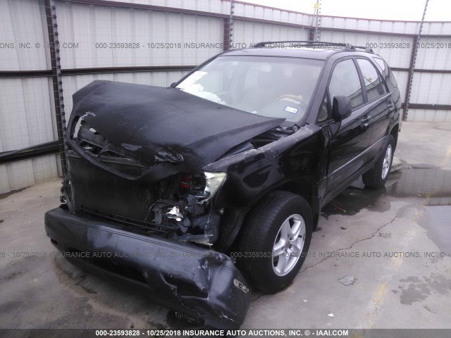 JTJGF10U110098458 - 2001 LEXUS RX 300 BLACK photo 2