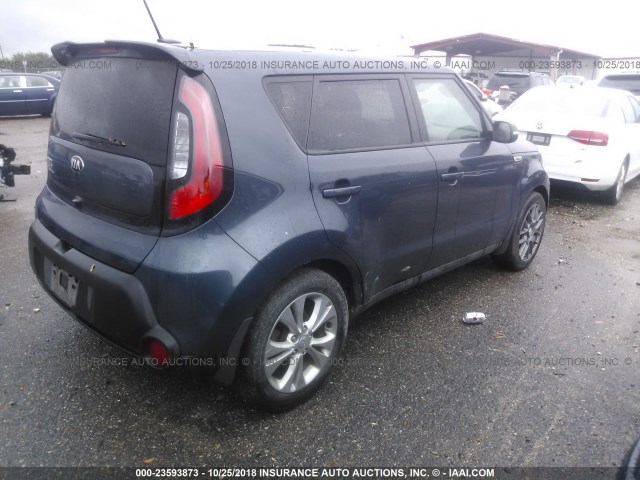 KNDJP3A50E7030481 - 2014 KIA SOUL + BLUE photo 4