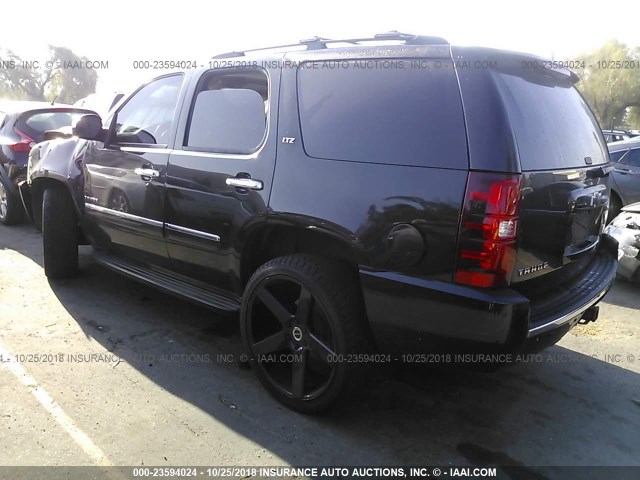 1GNSKCE02CR263773 - 2012 CHEVROLET TAHOE K1500 LTZ BLACK photo 3