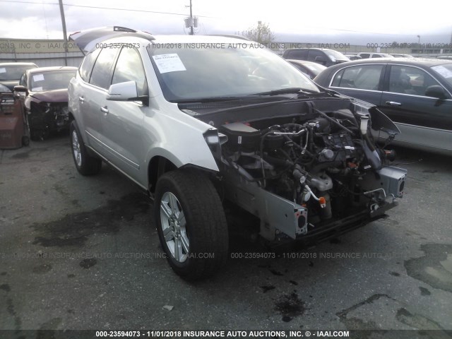 1GNKRJED7CJ329672 - 2012 CHEVROLET TRAVERSE LT SILVER photo 1