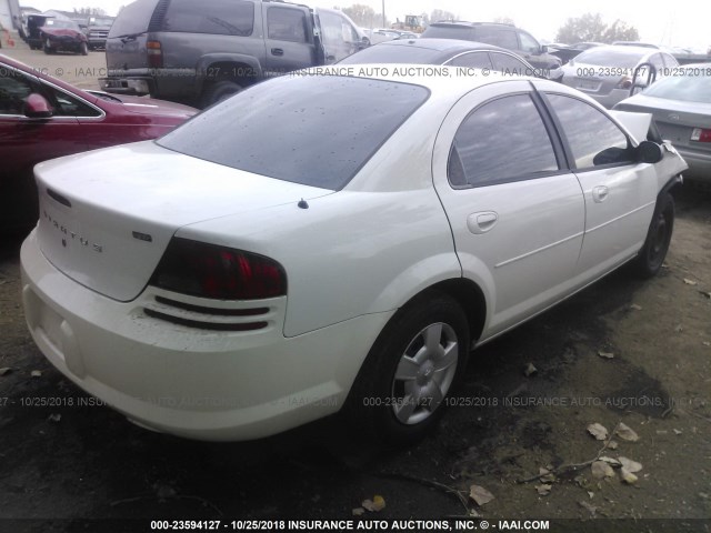 1B3EL46X75N553703 - 2005 DODGE STRATUS SXT WHITE photo 4