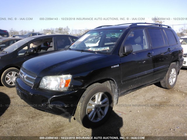 JTEHW21A970037302 - 2007 TOYOTA HIGHLANDER HYBRID BLACK photo 2