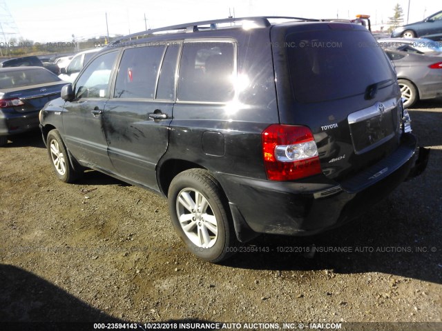 JTEHW21A970037302 - 2007 TOYOTA HIGHLANDER HYBRID BLACK photo 3