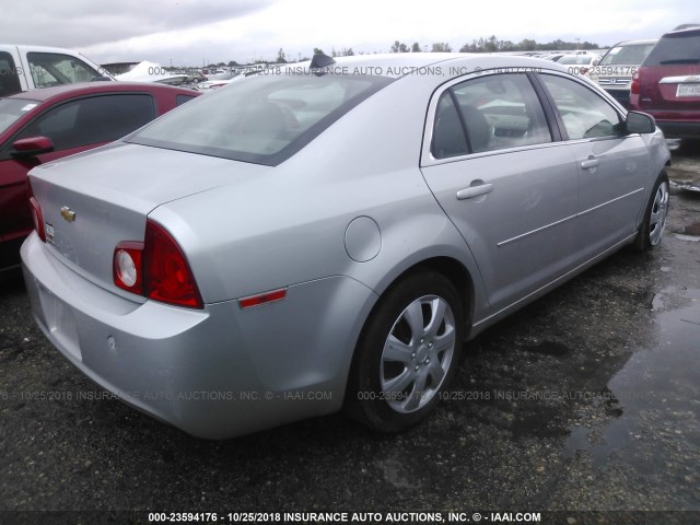 1G1ZA5E00CF383930 - 2012 CHEVROLET MALIBU LS 银色 照片 4