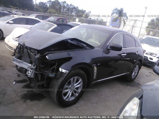 JN8CS1MUXFM380786 - 2015 INFINITI QX70 BLACK photo 2