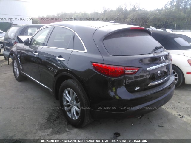 JN8CS1MUXFM380786 - 2015 INFINITI QX70 BLACK photo 3