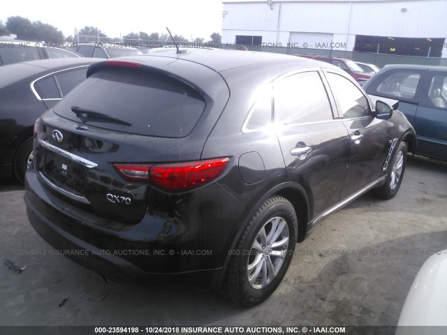 JN8CS1MUXFM380786 - 2015 INFINITI QX70 BLACK photo 4