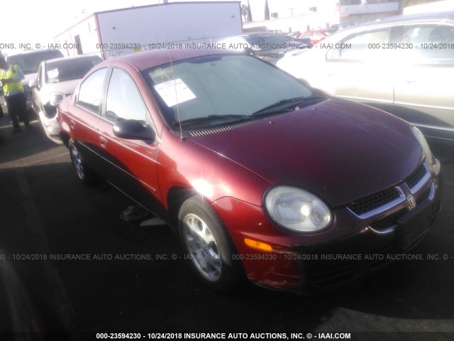 1B3ES56CX4D568576 - 2004 DODGE NEON SXT MAROON photo 1