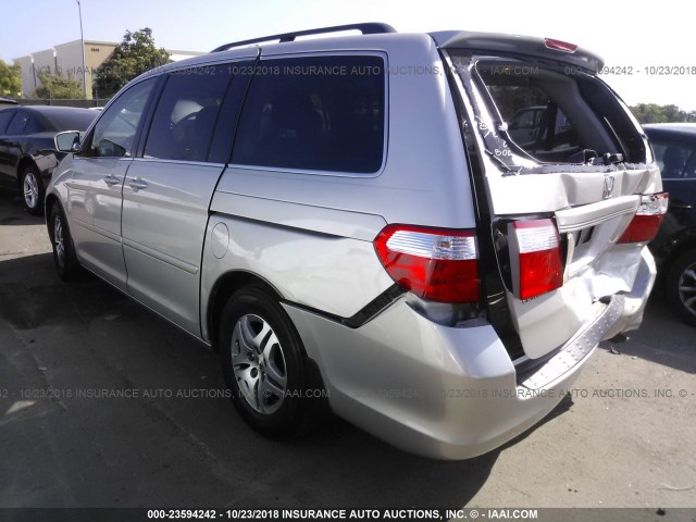 5FNRL38686B449719 - 2006 HONDA ODYSSEY EXL SILVER photo 3