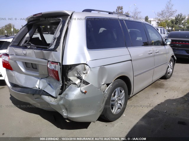 5FNRL38686B449719 - 2006 HONDA ODYSSEY EXL SILVER photo 4