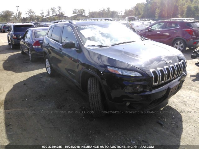 1C4PJMCB4EW241015 - 2014 JEEP CHEROKEE LATITUDE BLACK photo 1