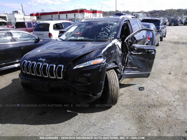 1C4PJMCB4EW241015 - 2014 JEEP CHEROKEE LATITUDE BLACK photo 2