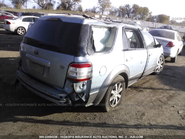 1FMDK05W08GA26699 - 2008 FORD TAURUS X SEL BLUE photo 4