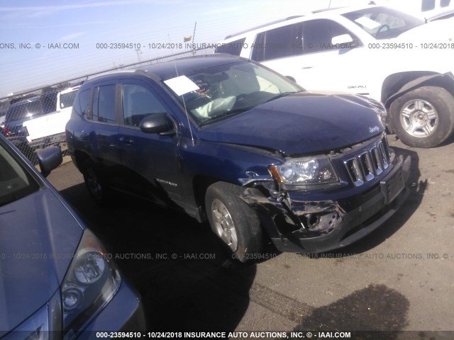 1C4NJCBAXFD397017 - 2015 JEEP COMPASS SPORT BLUE photo 1