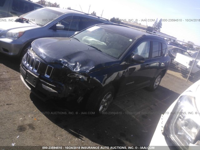 1C4NJCBAXFD397017 - 2015 JEEP COMPASS SPORT BLUE photo 2