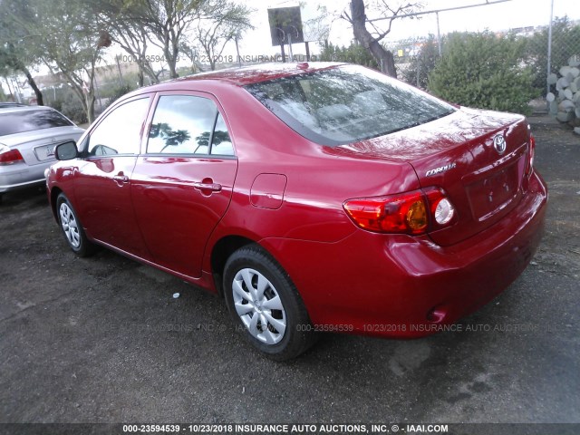 2T1BU4EE8AC264695 - 2010 TOYOTA COROLLA S/LE/XLE RED photo 3