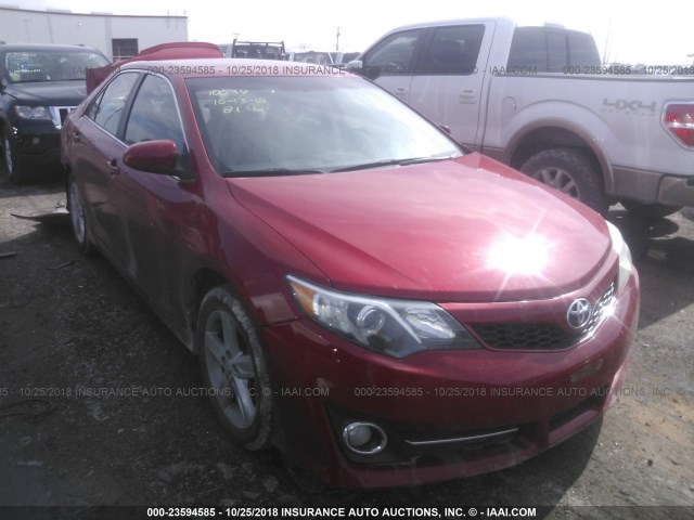 4T1BF1FK1EU747785 - 2014 TOYOTA CAMRY L/SE/LE/XLE Qırmızı foto 1
