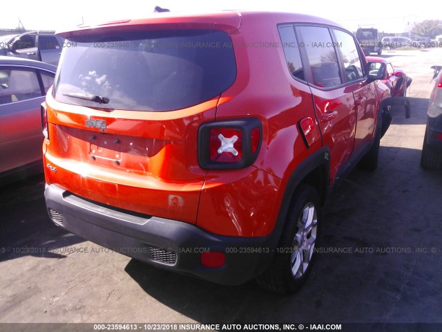 ZACCJBBT8GPC52984 - 2016 JEEP RENEGADE LATITUDE ORANGE photo 4