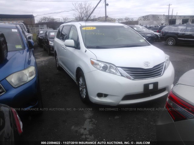 5TDYK3DC3ES425820 - 2014 TOYOTA SIENNA XLE/LIMITED WHITE photo 1