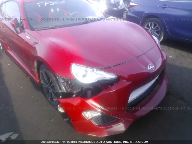 JF1ZNAA13D2700567 - 2013 TOYOTA SCION FR-S RED photo 6