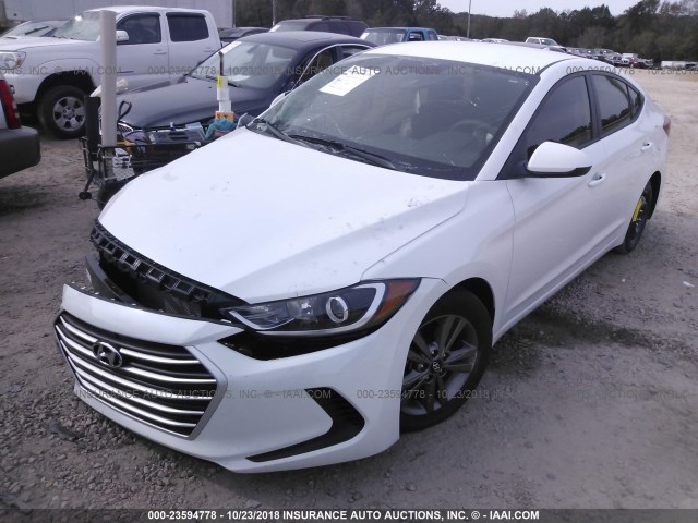 5NPD84LF1JH235044 - 2018 HYUNDAI ELANTRA SEL/VALUE/LIMITED WHITE photo 2