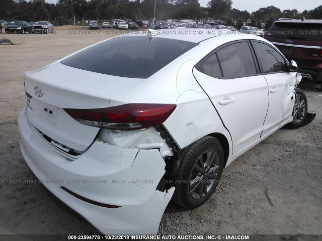 5NPD84LF1JH235044 - 2018 HYUNDAI ELANTRA SEL/VALUE/LIMITED WHITE photo 4