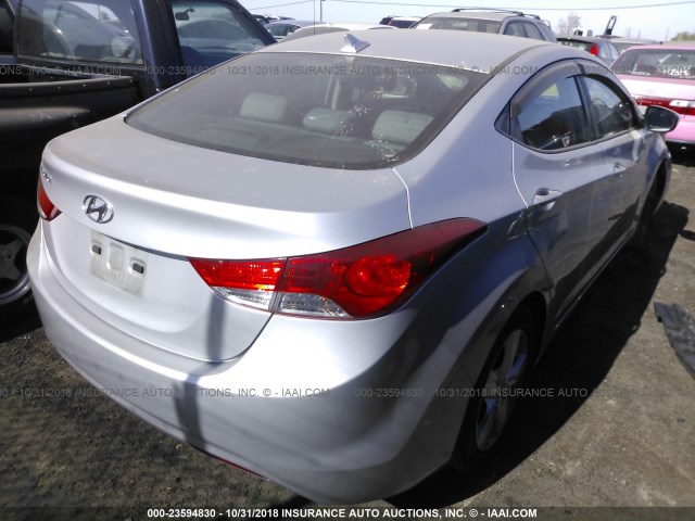 KMHDH4AE5DU726264 - 2013 HYUNDAI ELANTRA GLS/LIMITED SILVER photo 4