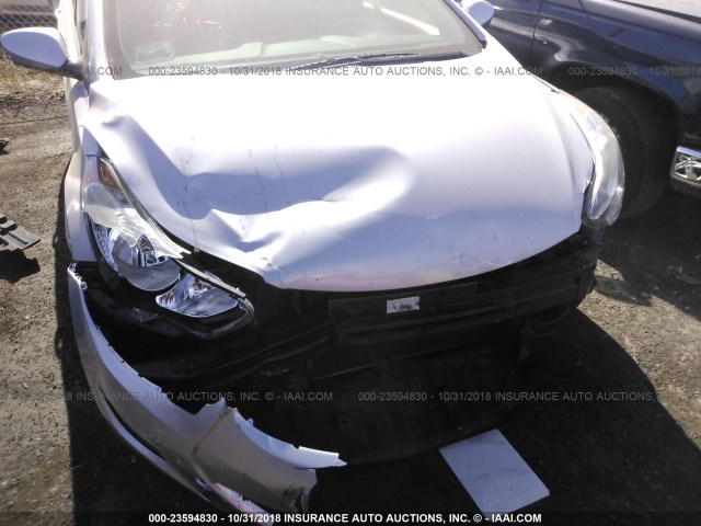 KMHDH4AE5DU726264 - 2013 HYUNDAI ELANTRA GLS/LIMITED SILVER photo 6