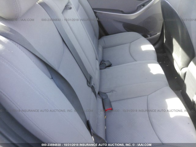 KMHDH4AE5DU726264 - 2013 HYUNDAI ELANTRA GLS/LIMITED SILVER photo 8