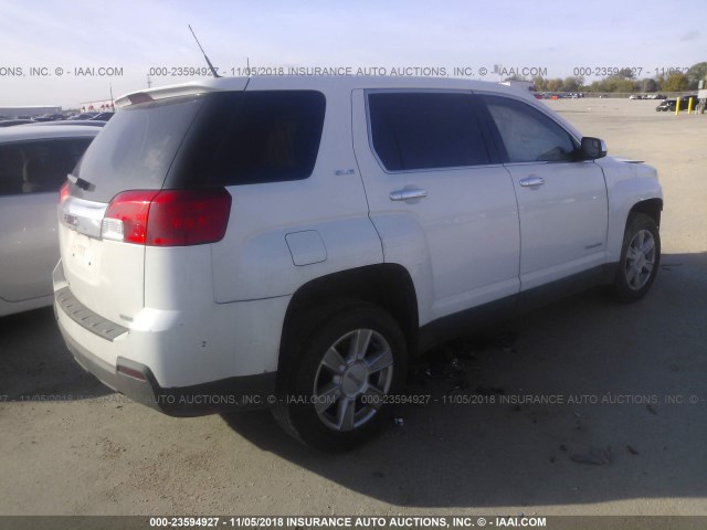 2GKALMEKXC6215978 - 2012 GMC TERRAIN SLE WHITE photo 4