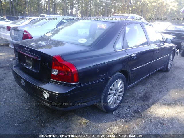 YV1TS592161442579 - 2006 VOLVO S80 2.5T BLACK photo 4