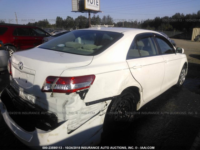 4T1BF3EK9AU535269 - 2010 TOYOTA CAMRY SE/LE/XLE WHITE photo 4