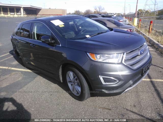 2FMTK4J82FBB21182 - 2015 FORD EDGE SEL GRAY photo 1