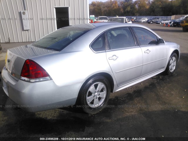 2G1WB5EN9A1248350 - 2010 CHEVROLET IMPALA LT SILVER photo 4