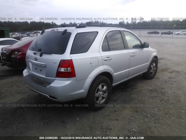 KNDJD736975728009 - 2007 KIA SORENTO EX/LX SILVER photo 4