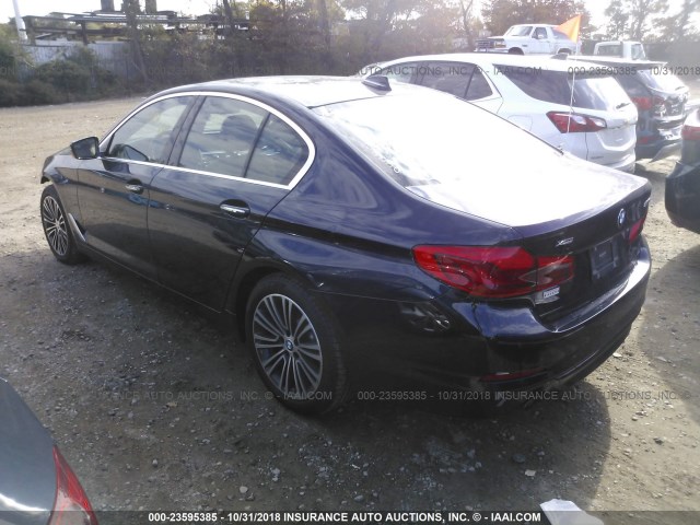 WBAJA7C59JWA73397 - 2018 BMW 530 XI BLUE photo 3