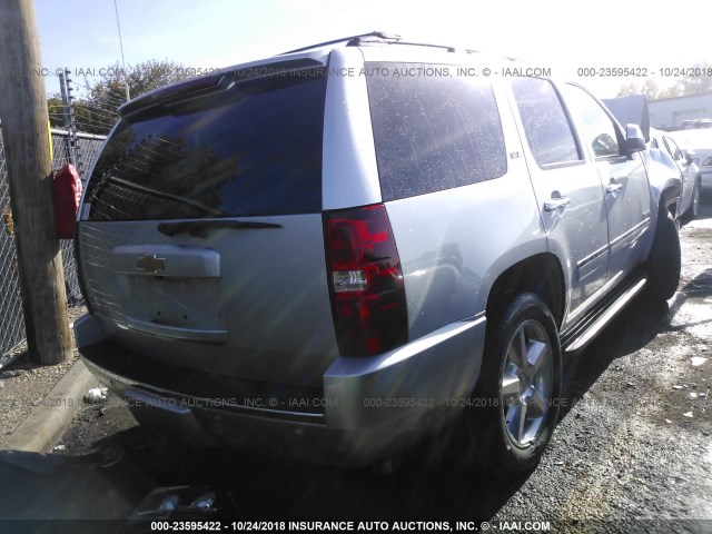 1GNSKCE05ER144702 - 2014 CHEVROLET TAHOE K1500 LTZ SILVER photo 4