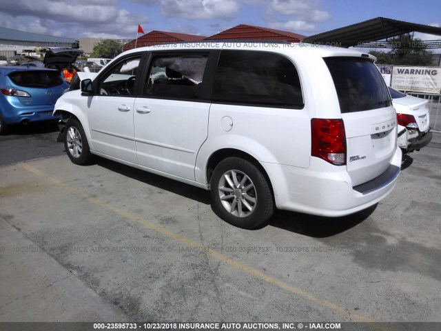 2C4RDGCG4FR597505 - 2015 DODGE GRAND CARAVAN SXT WHITE photo 3