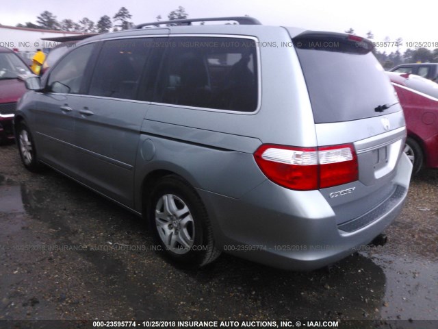 5FNRL387X6B011485 - 2006 HONDA ODYSSEY EXL BLUE photo 3