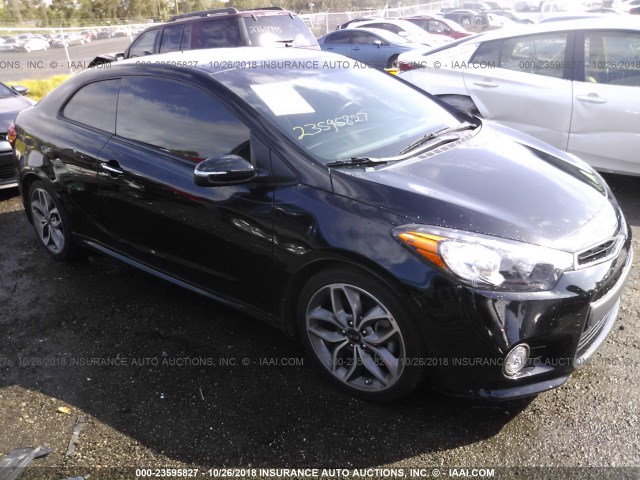 KNAFZ6A34G5602499 - 2016 KIA FORTE SX BLACK photo 1