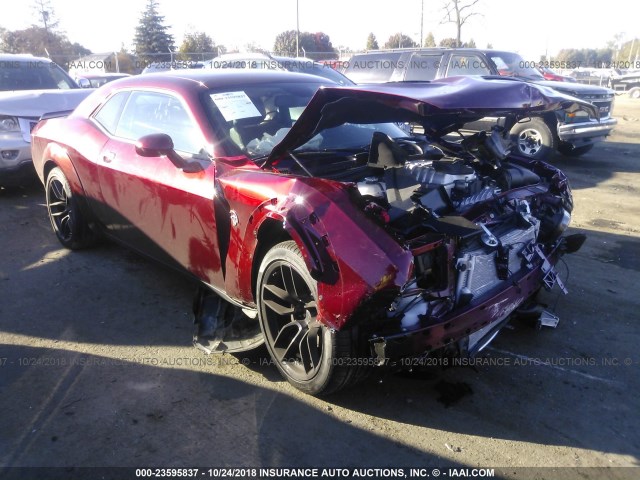 2C3CDZC94JH127674 - 2018 DODGE CHALLENGER SRT HELLCAT BURGUNDY photo 1