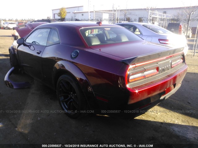 2C3CDZC94JH127674 - 2018 DODGE CHALLENGER SRT HELLCAT BURGUNDY photo 3