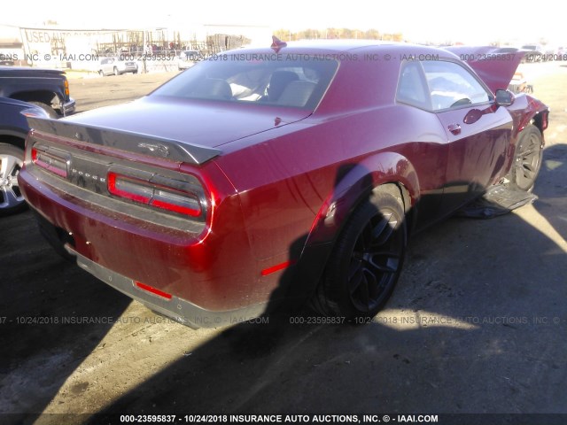 2C3CDZC94JH127674 - 2018 DODGE CHALLENGER SRT HELLCAT BURGUNDY photo 4