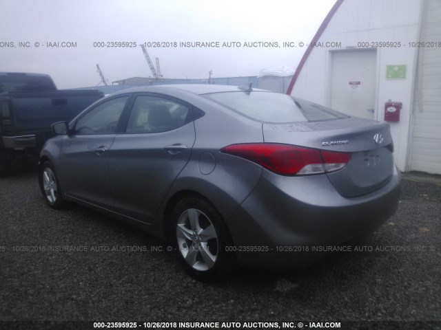 KMHDH4AE7DU805273 - 2013 HYUNDAI ELANTRA GLS/LIMITED SILVER photo 3