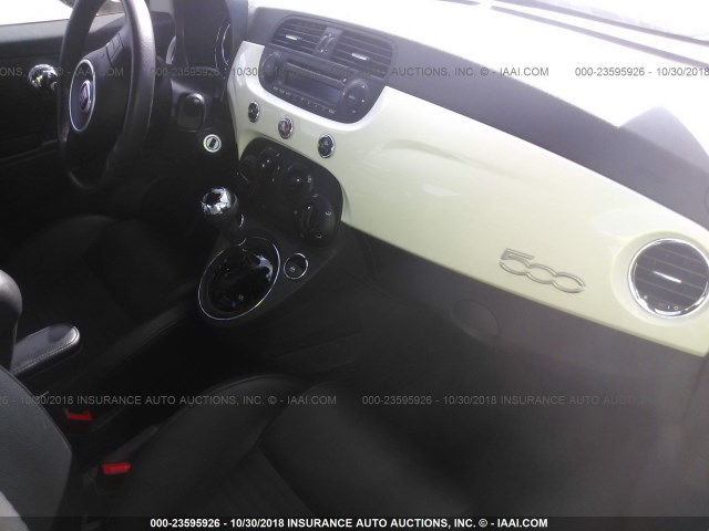 3C3CFFBR6FT643043 - 2015 FIAT 500 SPORT WHITE photo 5