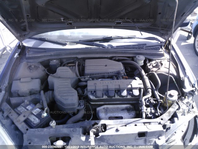 1HGES16375L000270 - 2005 HONDA CIVIC DX VP BLACK photo 10