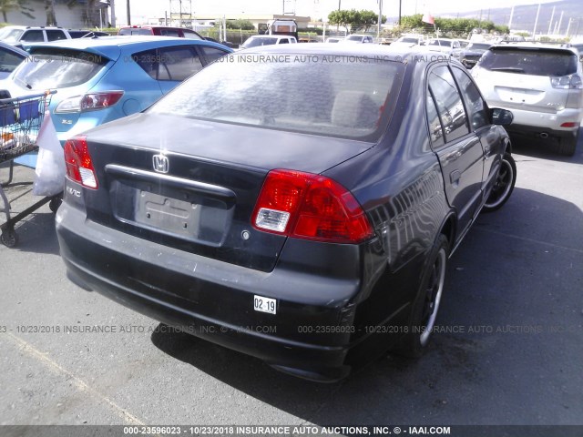 1HGES16375L000270 - 2005 HONDA CIVIC DX VP BLACK photo 4