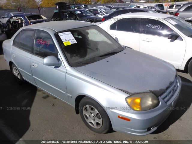 KMHCG45C43U465537 - 2003 HYUNDAI ACCENT GL SILVER photo 1