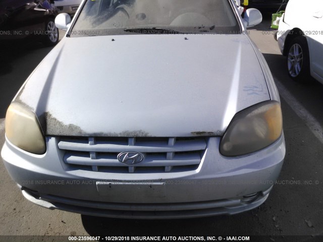 KMHCG45C43U465537 - 2003 HYUNDAI ACCENT GL SILVER photo 6